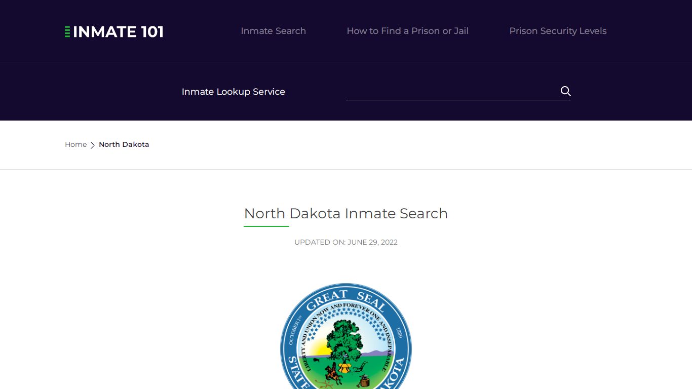 North Dakota Inmate Search – North Dakota Department of ...